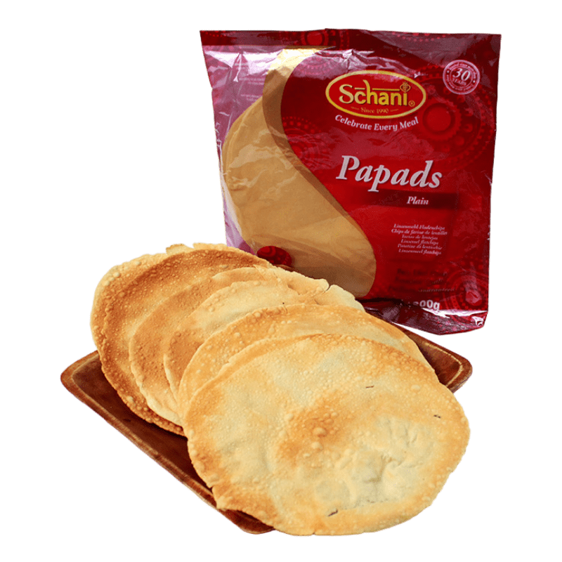 Schani - 200g Papadums Urid Plain 7"