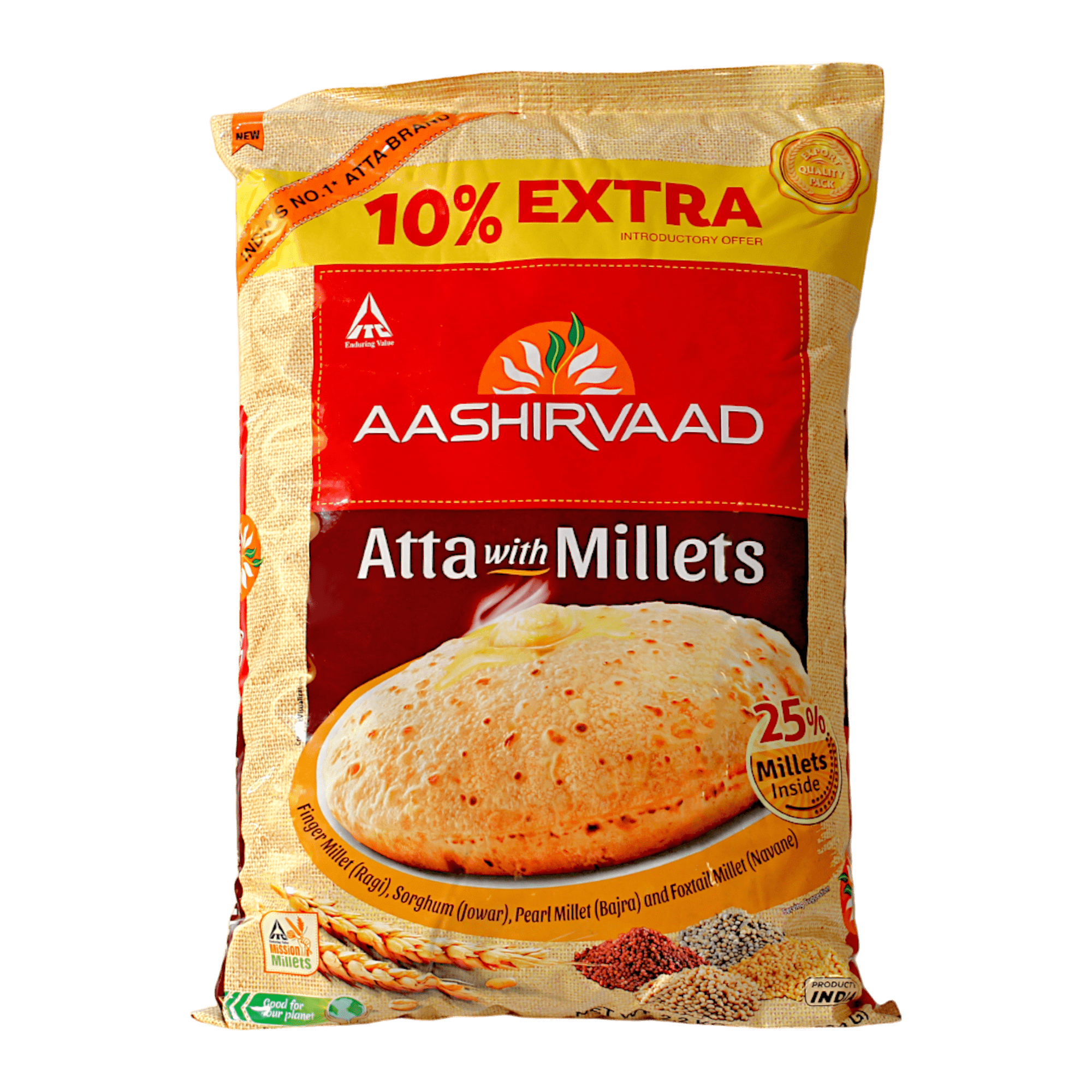 Aashirvaad - 2kg Atta with Millets (10% Extra)