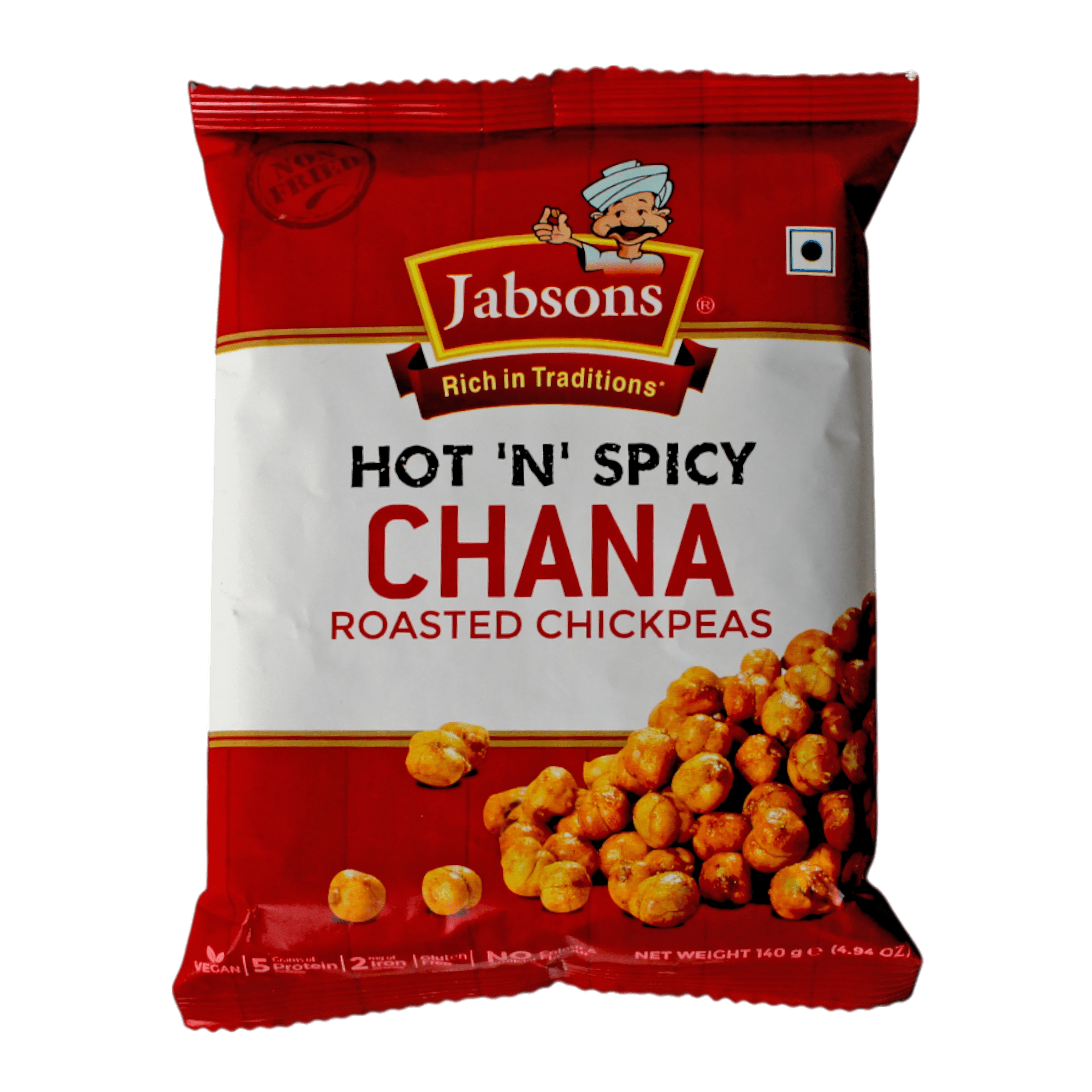 Jabsons - 140g Hot 'n' Spicy Chana (Roasted Chickpeas)