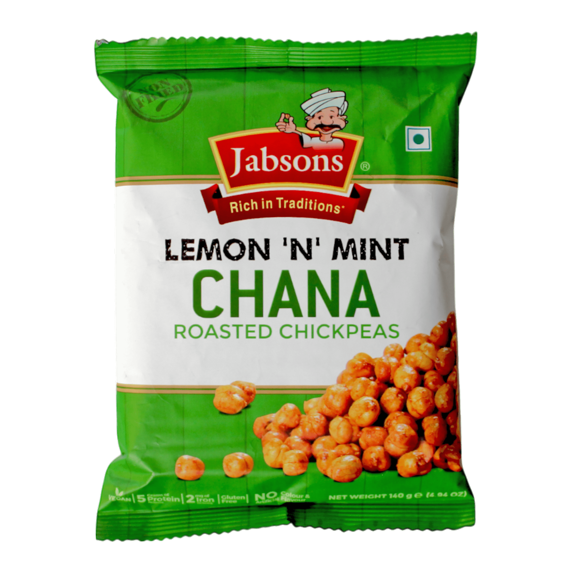 Jabsons - 140g Lemon 'n' Mint Chana Roasted Chickpeas